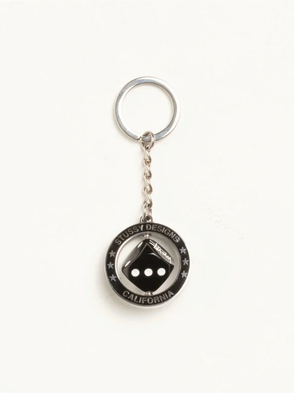 Stussy SPINNING DICE KEYCHAIN Silver
